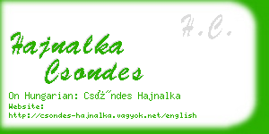 hajnalka csondes business card